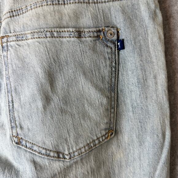 Anthropologie Pilcro Boyfriend Jeans Womens 29 Straight Leg Boho Grunge Stretch - Picture 9 of 16